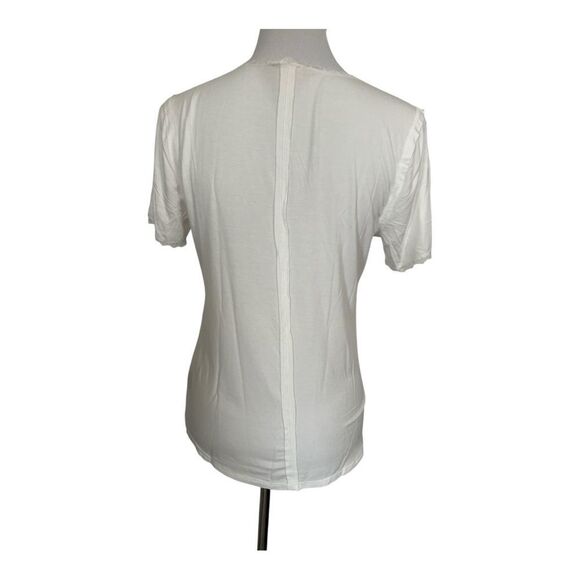 NWOT - POL Ivory Short Sleeve Top size L - Picture 3 of 7